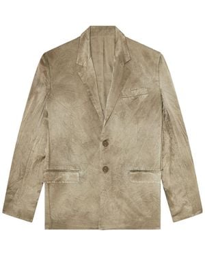 DIESEL J-Andre Wrinkled-Effect Blazer - Natural
