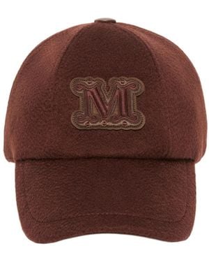 Max Mara Cashmere Double Drap Baseball Cap - Brown