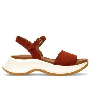 Hogan Suede Leather Sandals - Brown