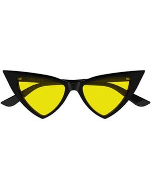 McQueen Eyewear Cat Eye Frame Sunglasses - Yellow