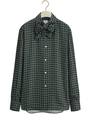 Dior Blouse With Removable Bow Tie - Green