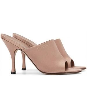 Gucci High Heel Slide Sandals - Pink