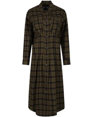 Isabel Marant Isabel Marant Étoile Timea Checked Shirt Dress - Black