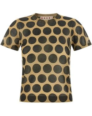 Marni Short-Sleeved Knit Top - Green