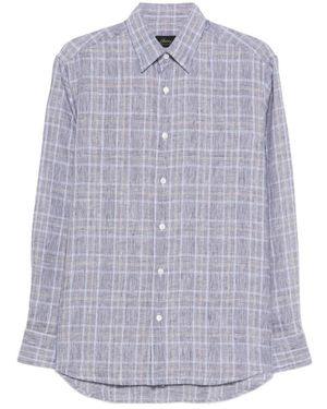 Brioni Checked Shirt - Purple
