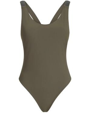 Brunello Cucinelli Sleeveless One-Piece Swimsuit - Green