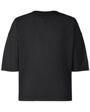 Homme Plissé Issey Miyake Pleated T-Shirt - Black