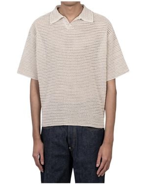 AURALEE Short-Sleeved Polo Shirt - Grey