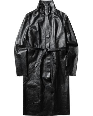 Our Legacy Grained Calfskin Coat - Black