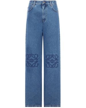 Loewe Anagram Baggy Jeans - Blue