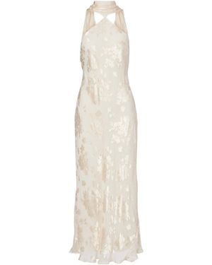 RIXO London Long Dress - White