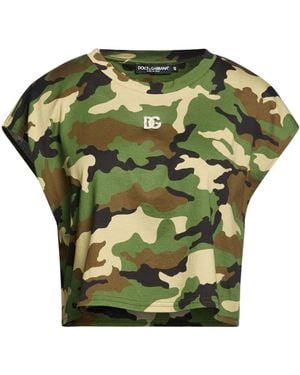 Dolce & Gabbana Camouflage Short-Sleeved T-Shirt - Green