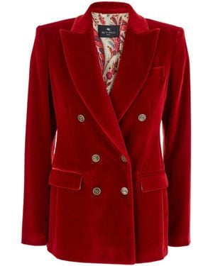 Etro Long Sleeve Casual Jacket - Red