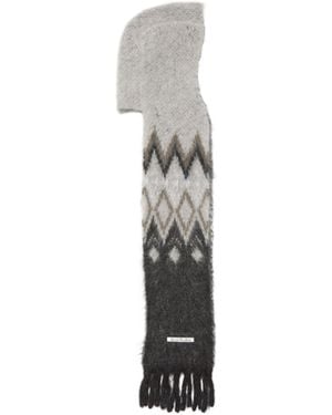 Acne Studios Fringed Scarf - White