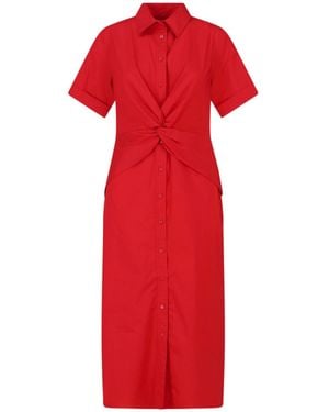 Ralph Lauren Lauren Twist-Front Shirt Dress - Red
