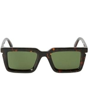 Off-White c/o Virgil Abloh Rectangular Frame Sunglasses - Green