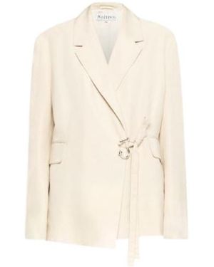 JW Anderson Jw Anderson Relaxed Fit Tailored Wrap Blazer - Natural
