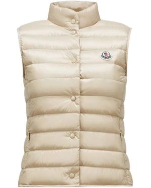 Moncler Liane High-Neck Gilet - Natural