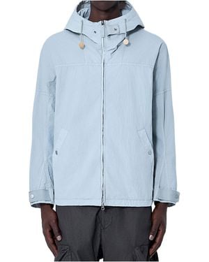 Stone Island Hooded Windbreaker Jacket - Blue