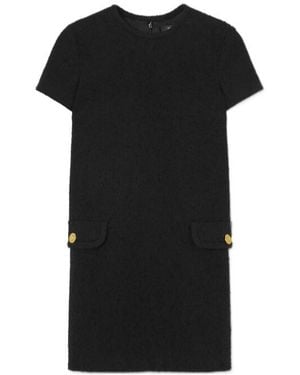 Versace Tweed Shift Minidress - Black