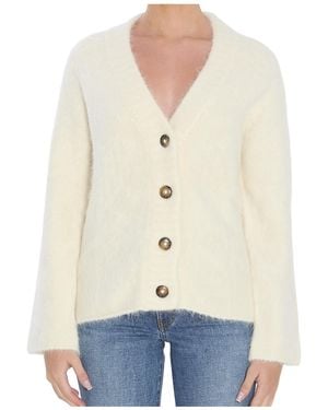 Loulou de Saison Lynn Cardigan Knitwear - White