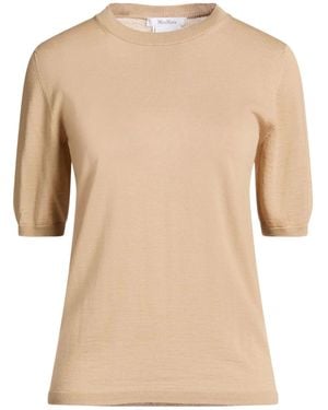 Max Mara Lightweight Knit Sweaters - Natural