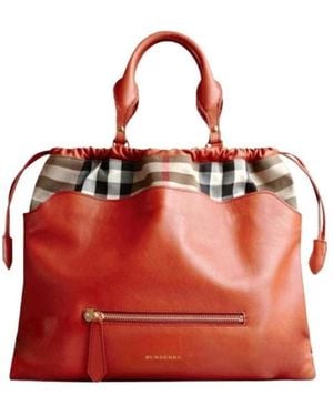 Burberry Logo Handbag - Red