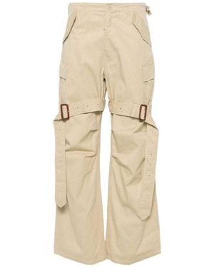 R13 Wide-Leg Cotton Cargo Pants - Natural