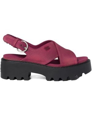 Miu Miu Gabardine Sandals - Purple