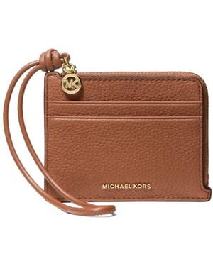 MICHAEL Michael Kors Grainedleather Card Holder - Brown
