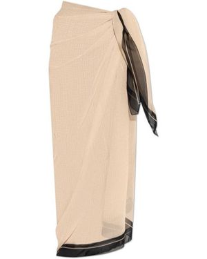 Balmain Geometric-Print Sarong - White