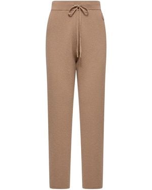 Moncler Drawstring Knitted Trousers - Natural