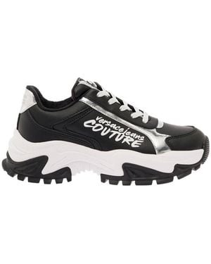 Versace Jeans Couture Couture Lace-Up Trainers - Black
