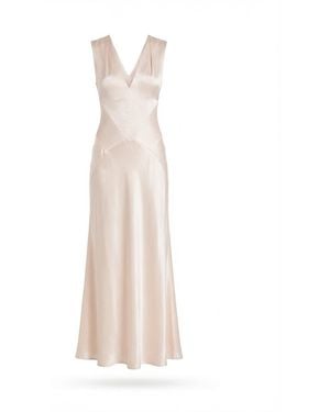 chinese dress ladies Silver Midi Silk Slip Dress main image 0