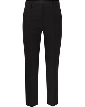 Sportmax High Waist Straight Leg Trousers - Black