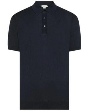 Seventy Fine-Knit Short-Sleeve Polo Shirt - Blue