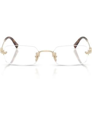 Miu Miu Eyewear Rectangle Frame Glasses - White
