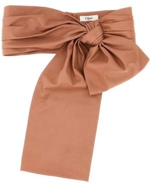 Chloé Chloé Bow Wide Belt - Brown