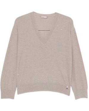 Herno Long-Sleeved Sweater - Natural