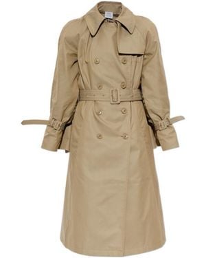 Vetements Long-Sleeved Coat - Natural
