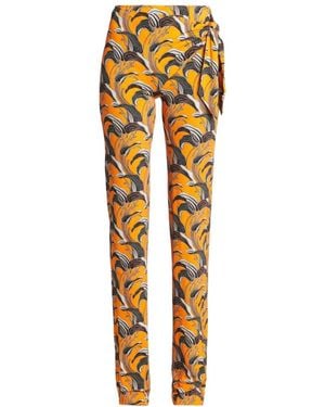 Rabanne Abstract Printed Tie-Detail Trousers - Orange