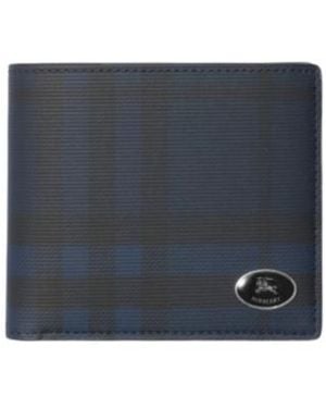 Burberry Chequered Wallet - Blue