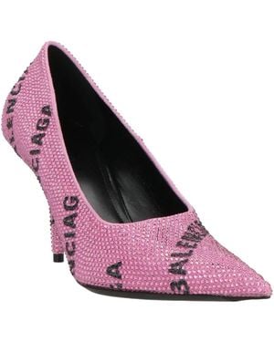 Balenciaga Sparkling Crystal High Heels - Pink
