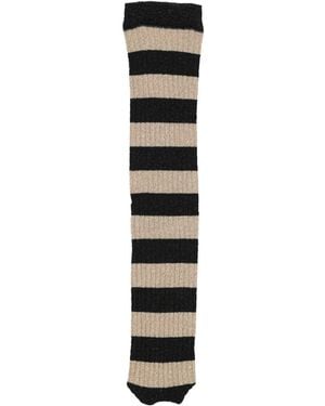 Dolce & Gabbana Striped Kneehigh Socks - Black