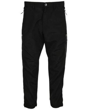 Stone Island Zip-Detail Trousers - Black
