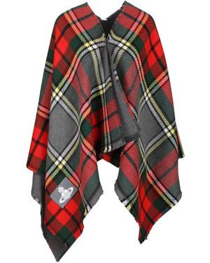 Vivienne Westwood Tartan Moonshine Poncho - Red