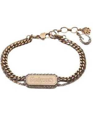 McQueen Graffiti Crystal-Embellished Bracelet - White