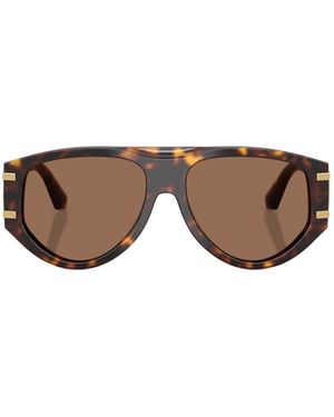Dolce & Gabbana Eyewear Pilot Frame Sunglasses - Brown