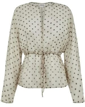 P.A.R.O.S.H. Polka-Dot Tie-Waist Blouse - Multicolour