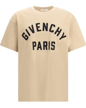 Givenchy Logo Printed Crewneck T-Shirt - Natural